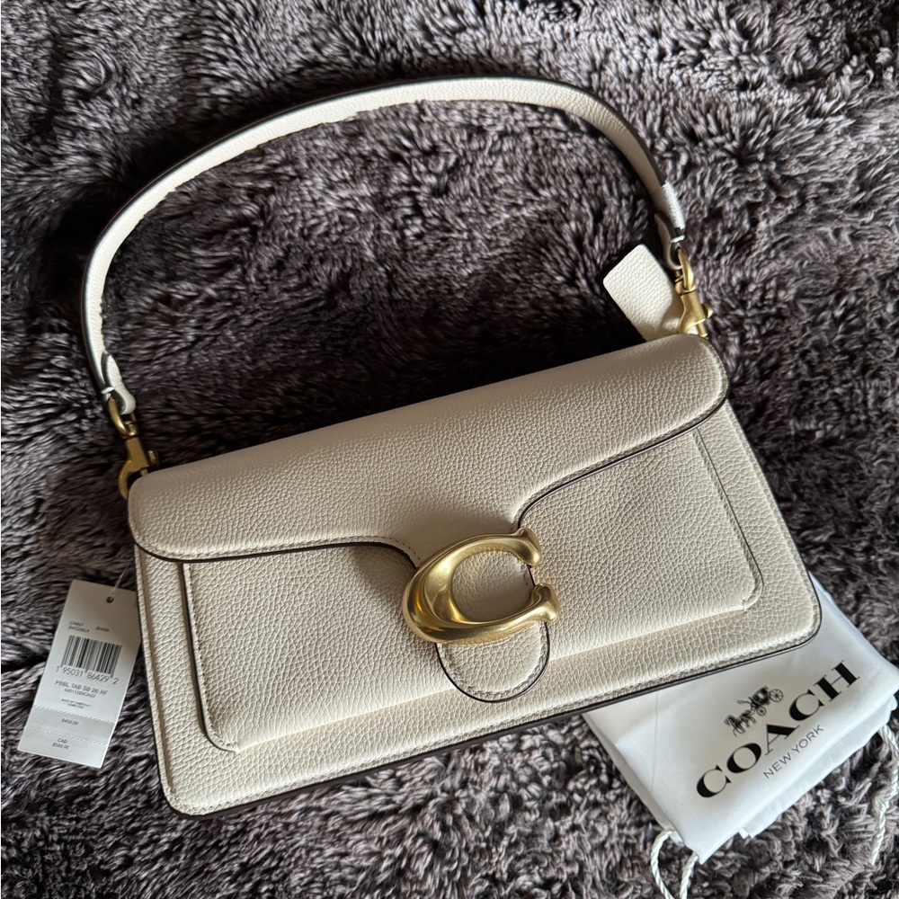 Coach CH857 Tabby Shoulder bag 26 pebbled leather/brass/chalk